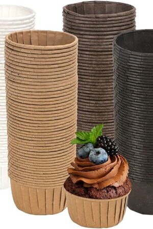 200 PCS Cupcake Liners Muffin Standard Size, Baking Cups Greaseproof Wrappers Paper Cupcake Holders for Wedding Birthday Party Baby Showers Bakery Gift