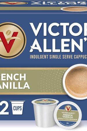 Victor Allen's Coffee French Vanilla Flavored Cappuccino Mix, 42 Count, Single Serve K-Cup Pods for Keurig K-Cup Brewers