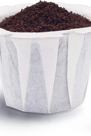 Disposable Coffee Filters, 100 Counts Coffee Filter Paper for Keurig Brewers Single Serve 1.0 and 2.0, Compatible with Reusable K Cup Filter, White