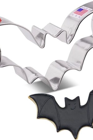 Bat Cookie Cutter, 4.9" Made in USA by Ann Clark