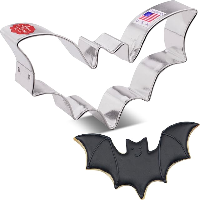 Bat Cookie Cutter, 4.9" Made in USA by Ann Clark