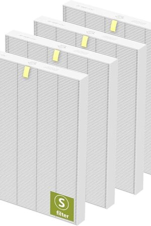 4 Pack C545 True HEPA Replacement Filter S Compatible with Winix C545, B151, P150, 9300 Air Purifier, Ture HPEA Filter S Only, Part number 1712-0096-00