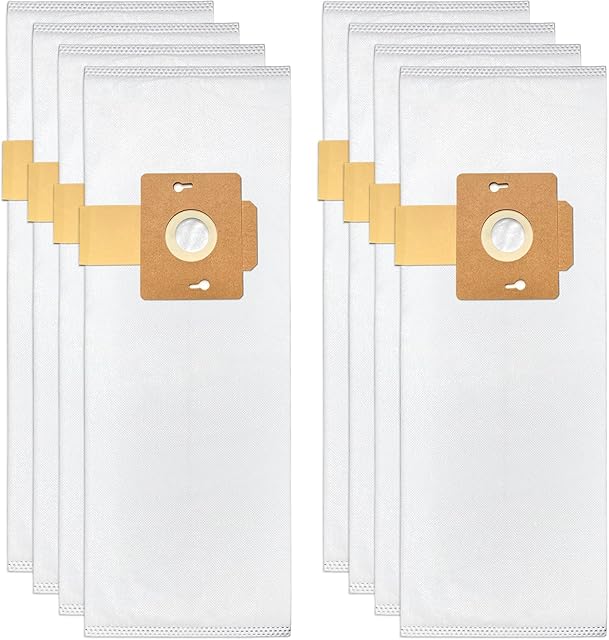 8 Pack Type F HEPA Vacuum Bags for Riccar Supralite R10E, Rsl1, Rsl1a, Ral1ac, Rsl2, Rsl3, Rsl3c, Rsl4, Rsl5, Rsl5c & Simplicity Freedom F3600, F3500, F3400, F3300, SF1 Uprights #Part RFH6 RSL-6 SFH6