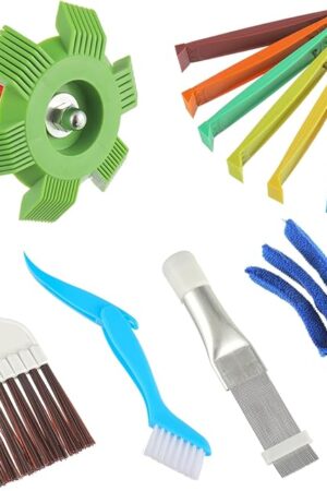 BOJACK Air Conditioner Fin Cleaner Set, Air Conditioner Fin Comb Straightener Tool, for AC Radiator Evaporator Radiator Repair Clean Tool (Pack of 6)
