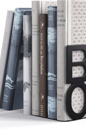 Book Ends,BookEnds Supports for Bookrack Desk,Bookend are Used for Books, Unique Appearance Design,Heavy Duty