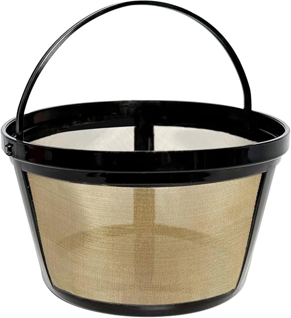 2-PACK Gold Reusable 8-12 Cup Basket Coffee Filter for Mr. Coffee Coffee Makers and Black & Decker Coffee Maker