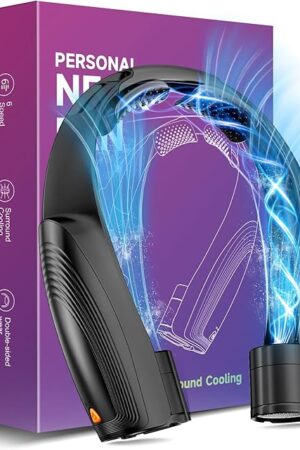 AI Portable Hands-Free Neck Fan, 360° Cooling Twistable Ultra-Quiet for Women Men