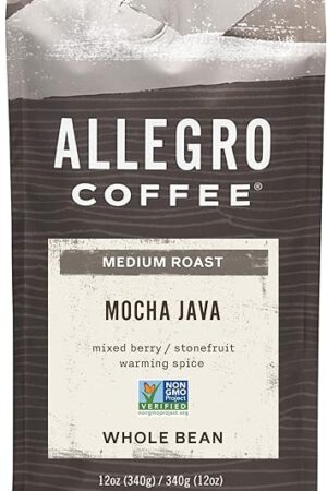 Allegro Coffee Mocha Java Whole Bean Coffee, 12 oz