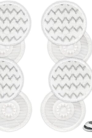 VIEWALL 8 Pack Mop Pads Replacement for Shark S8000 S8001 S8200 S820 S8201 S7001 S7201 S7000 S7005 S7020 S7001 S7020 7001 S7201 7003 Steam Mop, Dirt Grip Soft Scrub Pads