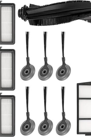 BlueStars Accessories Kit for Shark ION R85 RV850 S86 S87 R71 R72 R75 RV761 RV771 RV871 AV751 AV752 AV753 Vacuum Cleaner - 6 Side Brushes, 3 Hepa Filter, 1Main Brush, 1 Filter Guard, 1 Cleaning Brush