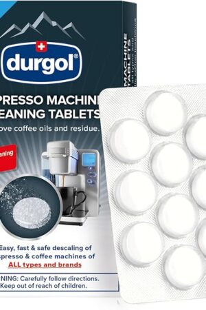 Durgol Espresso Machine and Coffee Maker Cleaning Tablets, 10 count