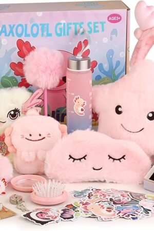 Axolotl Gifts for Girls - Birthday Gifts for Girls Age 4-6 6-8, Axolotl Girls Gifts for Daughter Niece 3 4 5 6 7 8 Year Old, Axolotl Toys for Kids Birthday Christmas Gifts