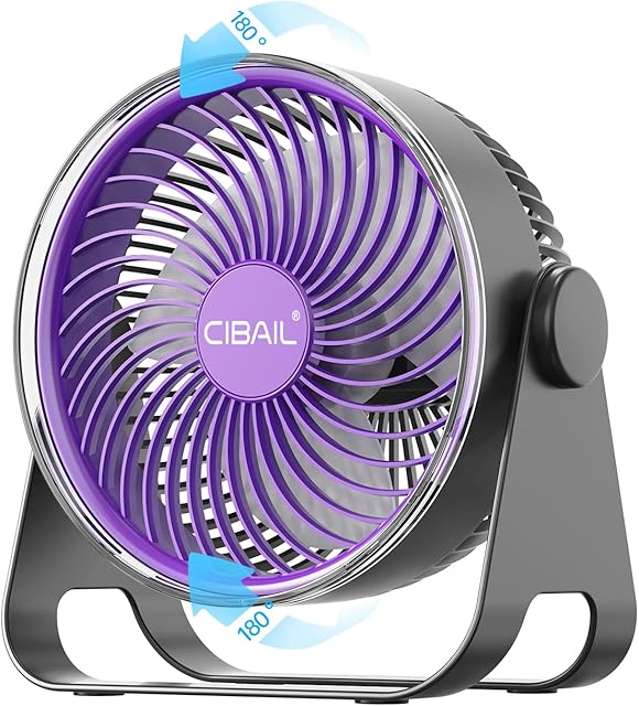 CIBAIL Desk Fan Table Fan 7-Inch Brushless Motor