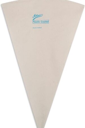 Ateco Plastic Coated Canvas Decorating Bag, 21-Inch, Reusable, Made in USA, White