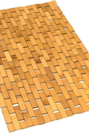 Bamboo Wooden Bath Mat 16 x 24 Inch