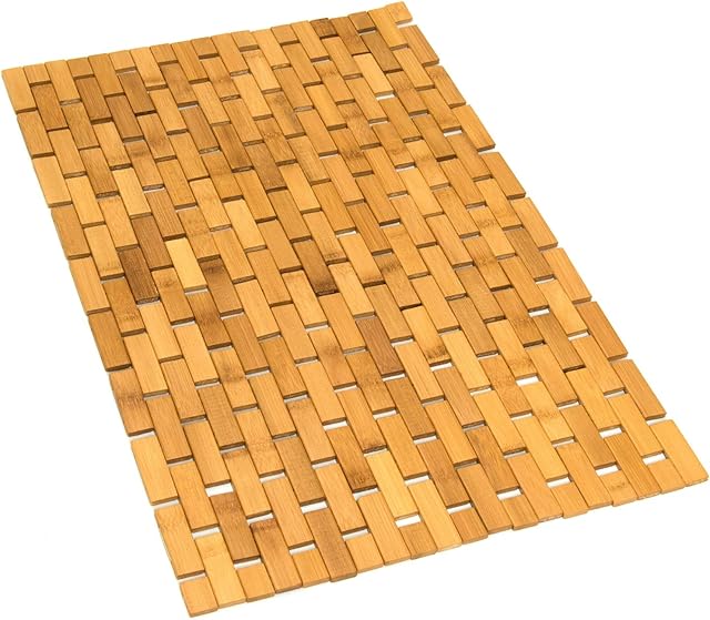 Bamboo Wooden Bath Mat 16 x 24 Inch