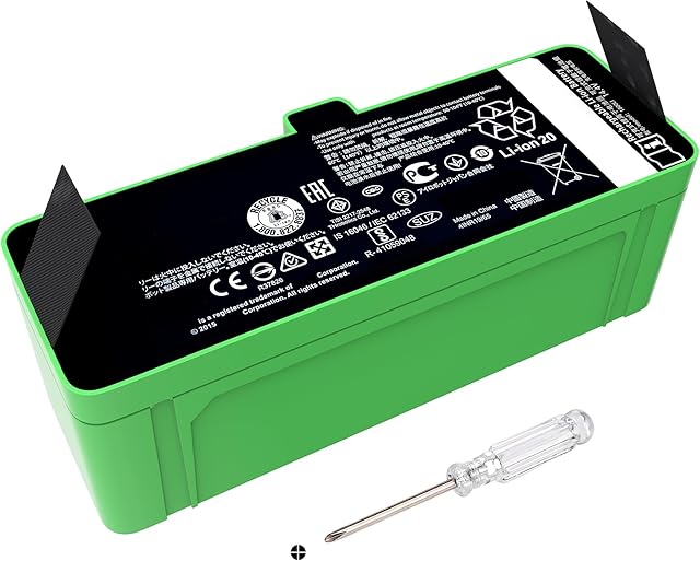 1800LI 1800mAh 26Wh Replacement Li-ion Battery Compatible with iRobot Roomba 531 532 535 550 552 560 570 595 614 620 640 652 660 670 680 760 761 780 790 801 860 880 890 960 966 980 4376392 14.4V