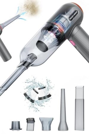 15000PA Cordless Car Vacuum Cleaner, Handheld Portable Vacuum with 6 Nozzles for Car Detailing, Home, and Pet Hair, Rechargeable and Lightweight Design