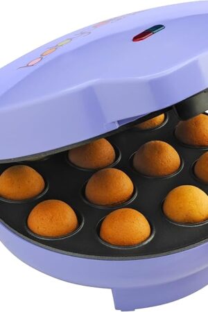 Cake Pop Maker by Select Brands - Kit for Birthdays & More - Includes Decorating Stand & 50 Sticks - Features Non-Stick Coating - Makes 12 Cake Pops