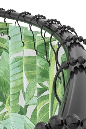 Curved Shower Curtain Rod For Bathroom 38-72 Inches, Adjustable Length, Curved Shower Rod, Metal Rods&Brackets, Round Shower Curtain Rods, Rotate Bracket For Large Shower Space, Need Drilling, Black