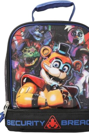 Bioworld Five Nights at Freddy's: Security Breach Insulated Lunch Box With Double Compartments