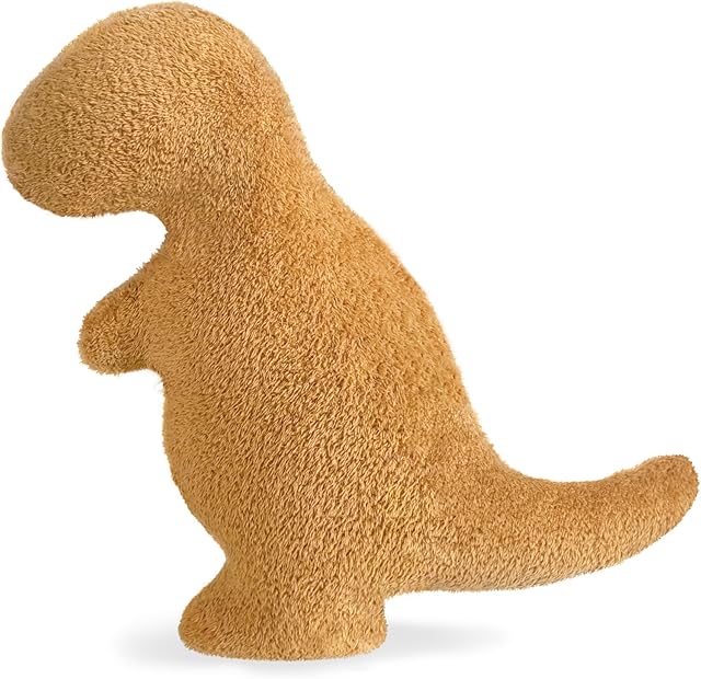 Dino Nugget Pillow for Birthday Gifts, Chicken Dinosaur Nuggets Plush Pillow Funny Gifts for Boys Girls, Funny Stuffed Animal Dino Pillow Cute Dinosaur Plush for Kids and Teens(Small, Tyran Rex)