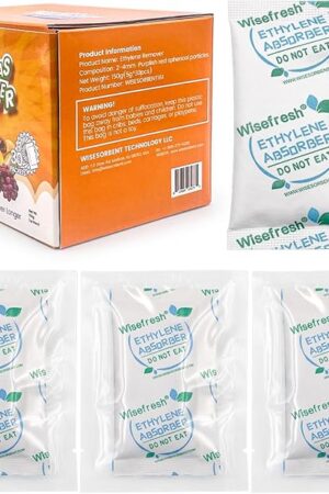 WiseFresh 30 Packs 5 Gram Ethylene Gas Absorber Packet, Vegetable & Fruit Fresh Produce Protector, Food Freshness Extender, Fresh Fruit Preserver, Vegetable Saver