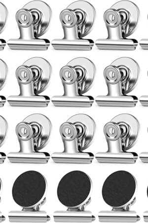 20 Pack Fridge Magnet Refrigerator Magnets, Strong Magnetic Clips, Heavy Duty Clip Magnets for Photo Displays, Whiteboard Magnets for Home, Office, Classroom