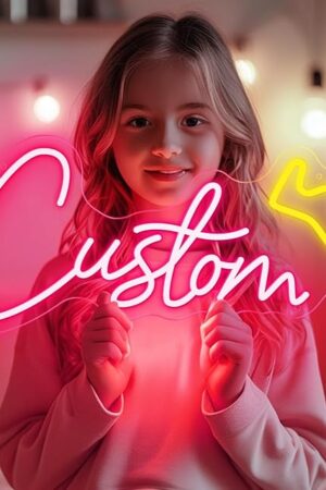 Custom Neon Signs for Wall Decor Customizable LED Neon Light Name Signs for Bedroom Wedding Birthday Business Personalized Light up Sign Pink Sign Boy Girl Decoration