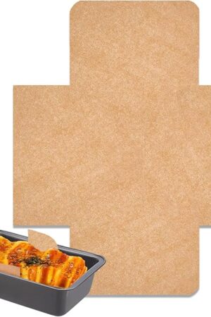 100Pcs Loaf Pan Liners, Bread Pan Parchment Liners for Baking Toast Bread, Cakes, Banana Bread, Cookies, Brown，Ideal for Parchment Paper for Baking Loaf Pans