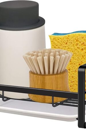 VANTEN Kitchen Sink Caddy Sink Organizer Adhesive Countertop