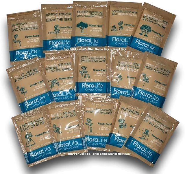 Cut Flower Food Floralife Crystal Clear 20 Powdered Packets