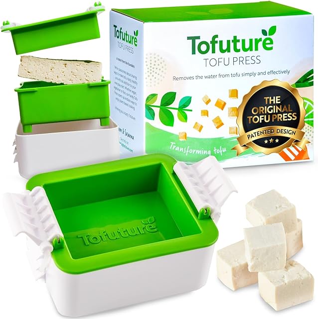 Tofu Press by Tofuture - The Original and Best Tofu Press. Easily And Quickly Remove Water from Tofu to Improve the Flavor and give Perfect Texture Everytime