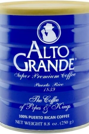 Alto Grande Super Premium Coffee Ground, Single Origin, Puerto Rico, 8.8 Ounce Canister