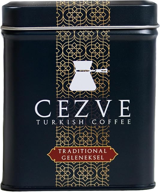 Cezve Turkish Coffee, 100% Arabica, Traditional/Geleneksel Flavor, Ground Coffee, 3.5oz (100g)