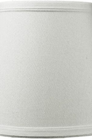 5"x8"x7" Empire Light Oatmeal Linen Fabric Clip-On Lampshade, | Fits Regular "Edison" bulbs | Hardback lamp shade with Fabric Liner and Dual Clip