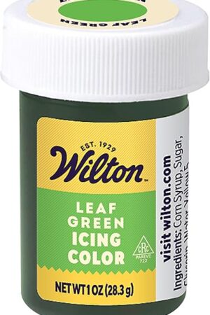 Wilton Gel Food Coloring, Highly Concentrated Gel-Based Icing Color for Frosting, Fondant, Batter & Dough, Vibrant & Blendable Cake Decorating Dye, 1 oz., Leaf Green
