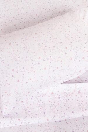 3-Piece Pink & Purple Stardust Bed Sheet Set for Kids & Girls – Twin Flat, Twin Fitted and Queen Pillowcase - Soft and Smooth Brushed Microfiber Polyester