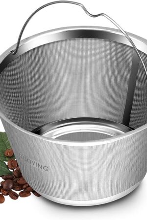 4-5 Cup Reusable Permanent Basket Coffee Filters, Coffee Filters 4 Cup, Perfect Fit Mr Coffee Coffee Makers and Brews, Replace 4 Cup Mr Coffee Gold Tone Coffee Filters