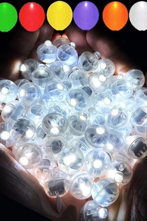 Aogist Waterproof White Balloon Lights, Battery Powered Round LED Ball Lamp with Long Standby Time