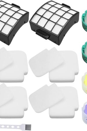 AZ3002 Replacement Filters and Odor Kit for Shark AZ3002 AZ3000 AZ3000W Stratos Duo Clean PowerFins Upright Vacuumm, 2 Filter + 4 Foam & Felt Kit + 4 Odor Neutralizer Cartridges