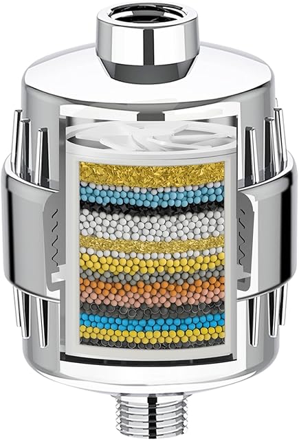 Yodel Shower Head Filter with Vitamin C to Repair Damaged Hair,Skin and Nails, Prevent Scale Buildup,High Output Hard Water Softener 99% Remove Lead,Chlorine,Fluoride and Chemicals,Chrome