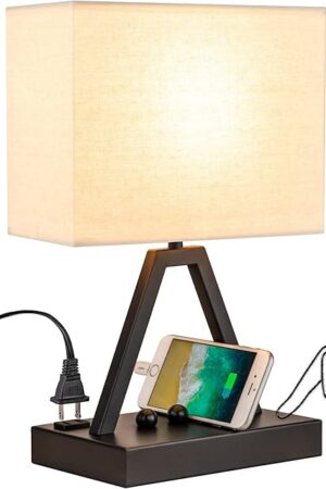 Briever Touch Control Table Lamp Desk Lamp Bedside Lamps Black