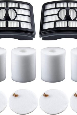 Vacuum Filter Replacement for Shark Rotator Pro Lift-Away NV500, NV501, NV502, NV503, NV505, NV510, NV520, NV552, UV560, Part # XFF500 & XHF500 (2 Post Filters + 4 Foam & Felt Filters)