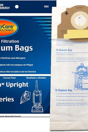 EnviroCare Replacement Micro Filtration Vacuum Cleaner Bags Designed to Fit Eureka RR Uprights 3 Pack