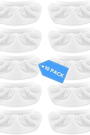 10 Pack Universal Steam Mop Pads Microfiber Cloths Compatible with Bissell Steam Shot Cleaner fit for PurSteam fit for Wagner Spraytech fit for McCulloch Handheld Steam Cleaner Accessories