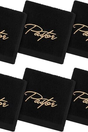 Buryeah 6 Pcs Pastor Towels Pastor Hand Towels Handkerchiefs Clergy Handkerchief