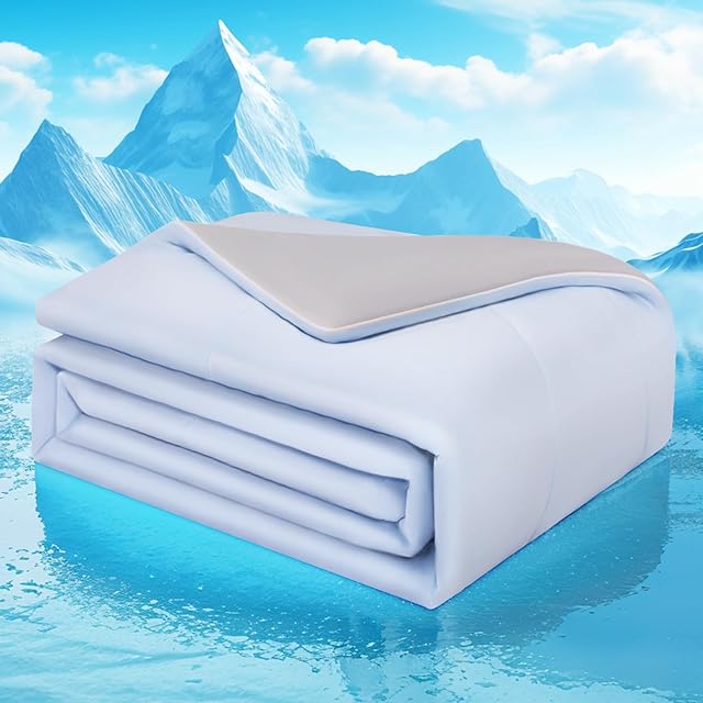 Cooling Comforter Queen Size Light Blue 90" x90"