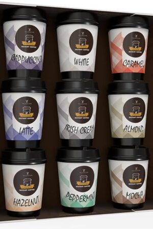 Coffee Gifts - Instant Coffee Gift Set For Men, 9 Flavoured, Coffee Lover Gifts |Coffee Gifts For Women, Men |Coffee Sampler Gift Set |Coffee Hamper Gifts |Gifts For Men & Women