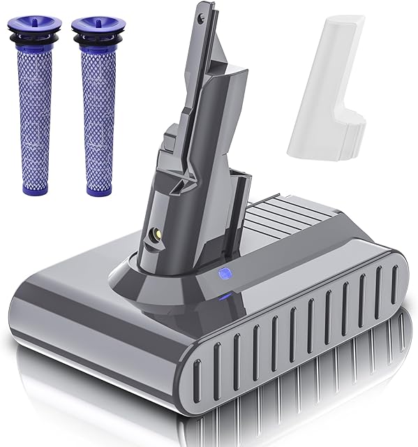 7000mAh 21.6V Replacement for Dyson V7 Battery 225403 229687 Compatible with Dyson SV11 V7 Motorhead V7 Animal V7 Trigger V7 HEPA V7 Car+Boat V7 Absolute Handheld Vacuum Cleaners with 2 Filters